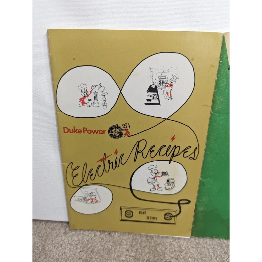 Vtg Duke Power Merry Christmas Reddy Kilowatt Cookbooks‎ (3) Collectable Advert